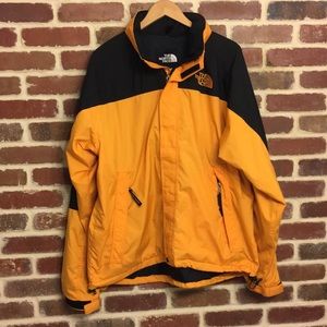 The North Face yellow and black coat